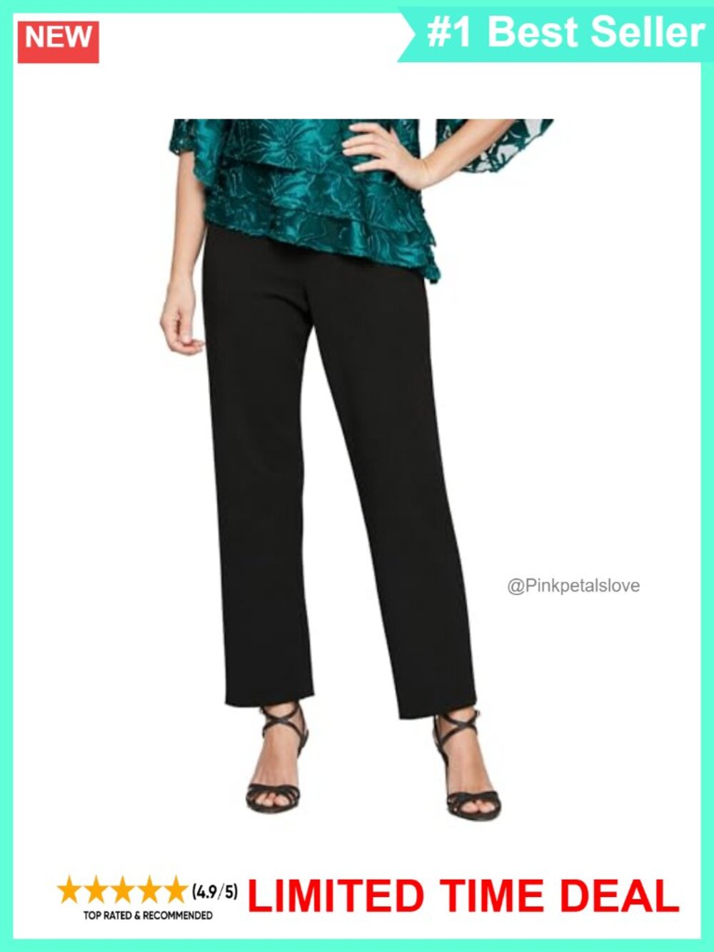 Slim Leg Stretch Crepe Pull On Dress Pants